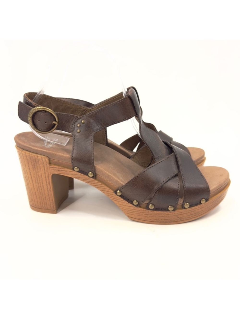 Dansko Daniela Heeled Sandals Womens 41 US 10.5/11 Platform Boho Leather Wooden